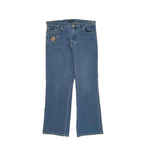 Izod Bootcut Women's size 12 Medium Wash Blue Denim Jeans - Picture 1 of 3